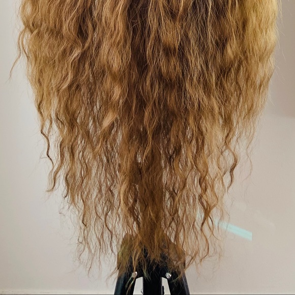 Long Gorgeous Ombre Brown Premium Fiber Lace Front Wig - Picture 9 of 9